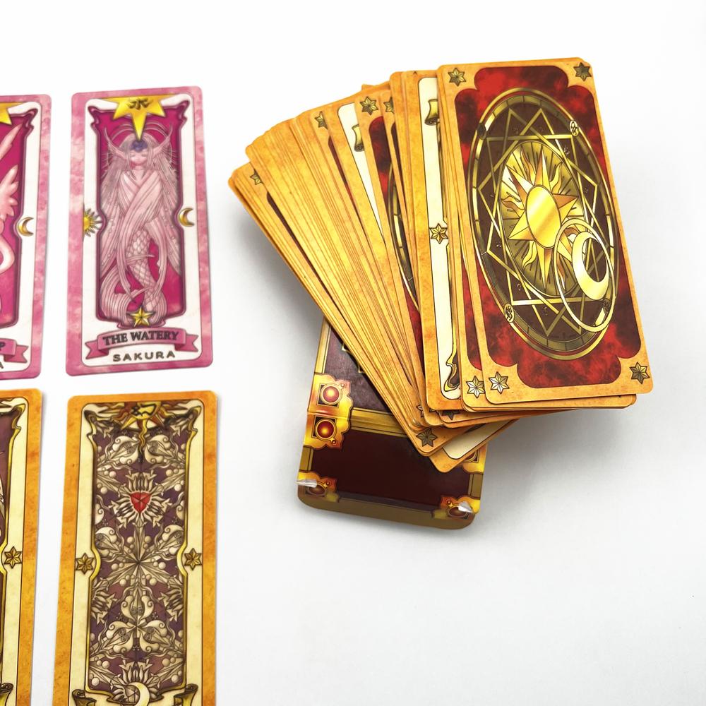 Anime Cosplay Card Captor Sakura KINOMOTO Clow Cards Tarot Prop Paper Poker Card Funny For Family Friend Party Xmas Accessories