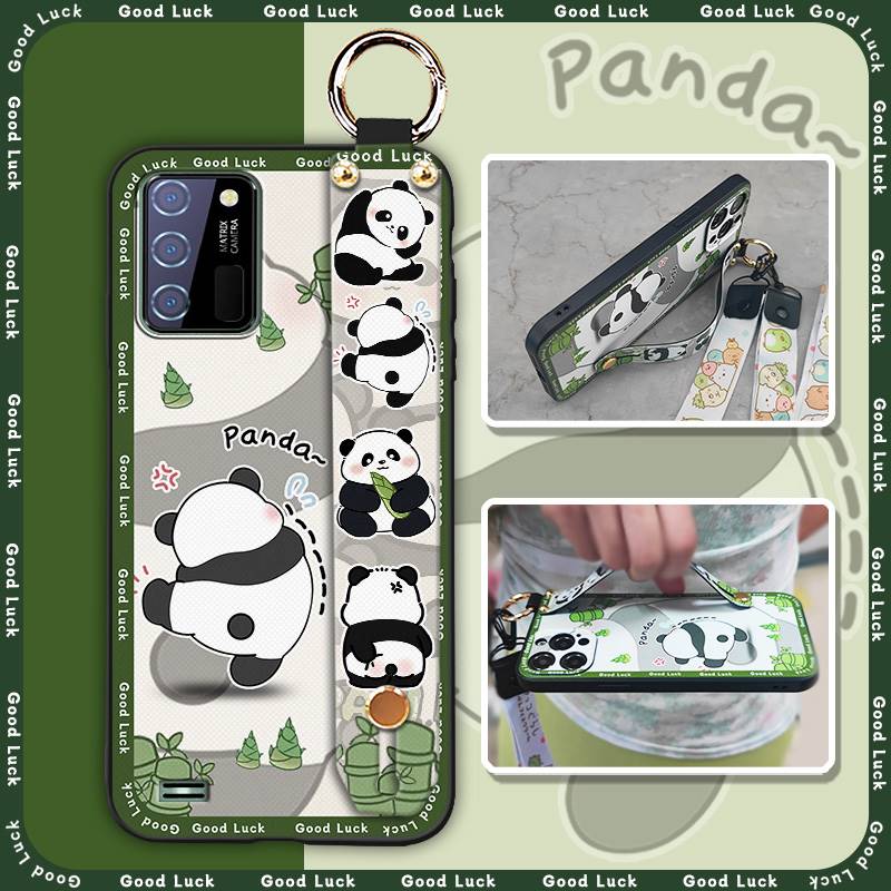 Phone Holder Dirt-resistant Phone Case For Oukitel C25 Cute Waterproof Silicone Wristband Kickstand Anti-knock Cartoon