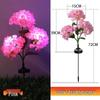 HEIXIE Solar Hydrangea Flower Garden Stake Lights