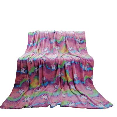 Leuchtende Decke 150x200 Pferd auf fluoreszierendem rosa Hintergrund