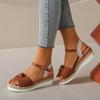 Cute Women Sandals Women'S Summer Fashion Roman Open Toe Bow Sandals Casual Comfortable Fish Mouth Wedge Sandalias De TacóN