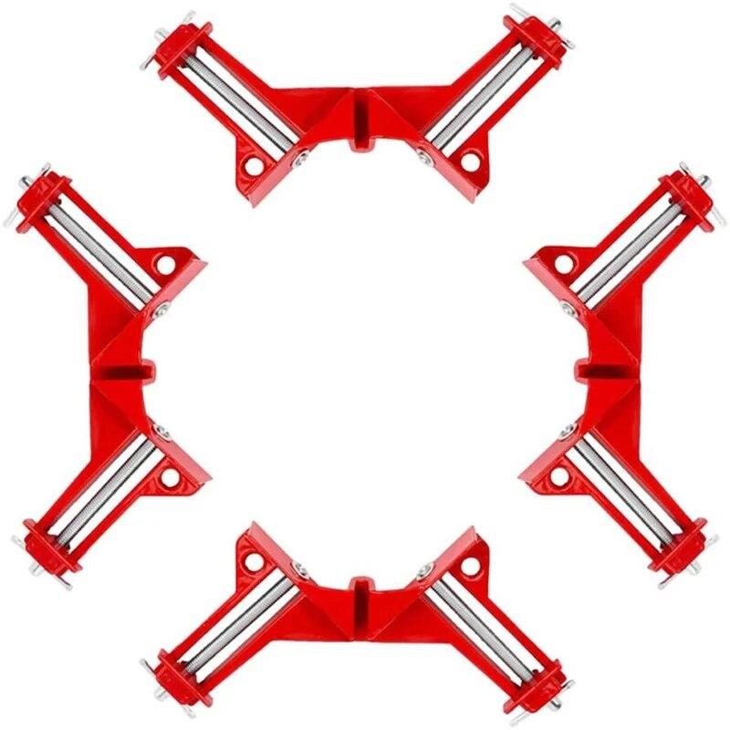 4 Stück 90-Grad-Winkelklemmen, Zimmerei-Rahmen, DIY-Glasklemmen, Winkelklemmen, Handwerkzeuge, Grad-Knebelklemmen für die Holzbearbeitung