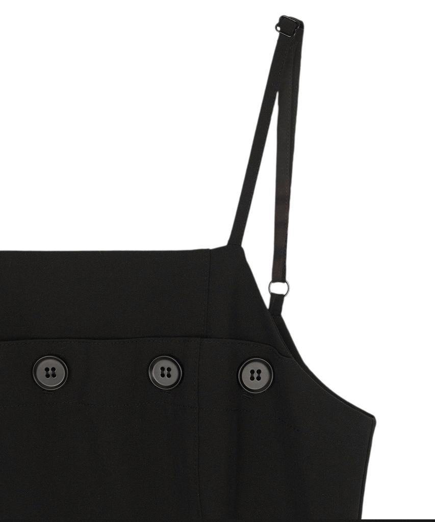 HARDCORE HAPPINESS Slip Button Point Dress_Black