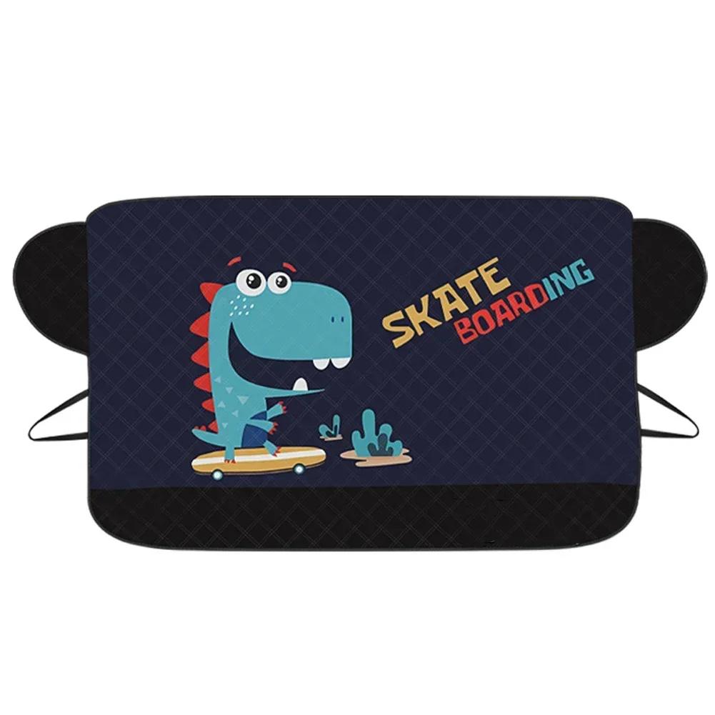 

Мультяшное лобовое стекло автомобиля, теплоизоляционное покрытие, лобовое стекло автомобиля, морозостойкое одеяло, чехол от снега для внедорожников, грузовиков, зимние автомобильные аксессуары