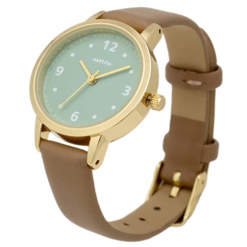 

Fieldwork Women s Analog Watch with Leather Strap, Beige, GY076-3