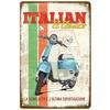 Retro Stil Italienischer Roller Vintage Blechschild Man Cave Dekor Italien Charme Aluminium