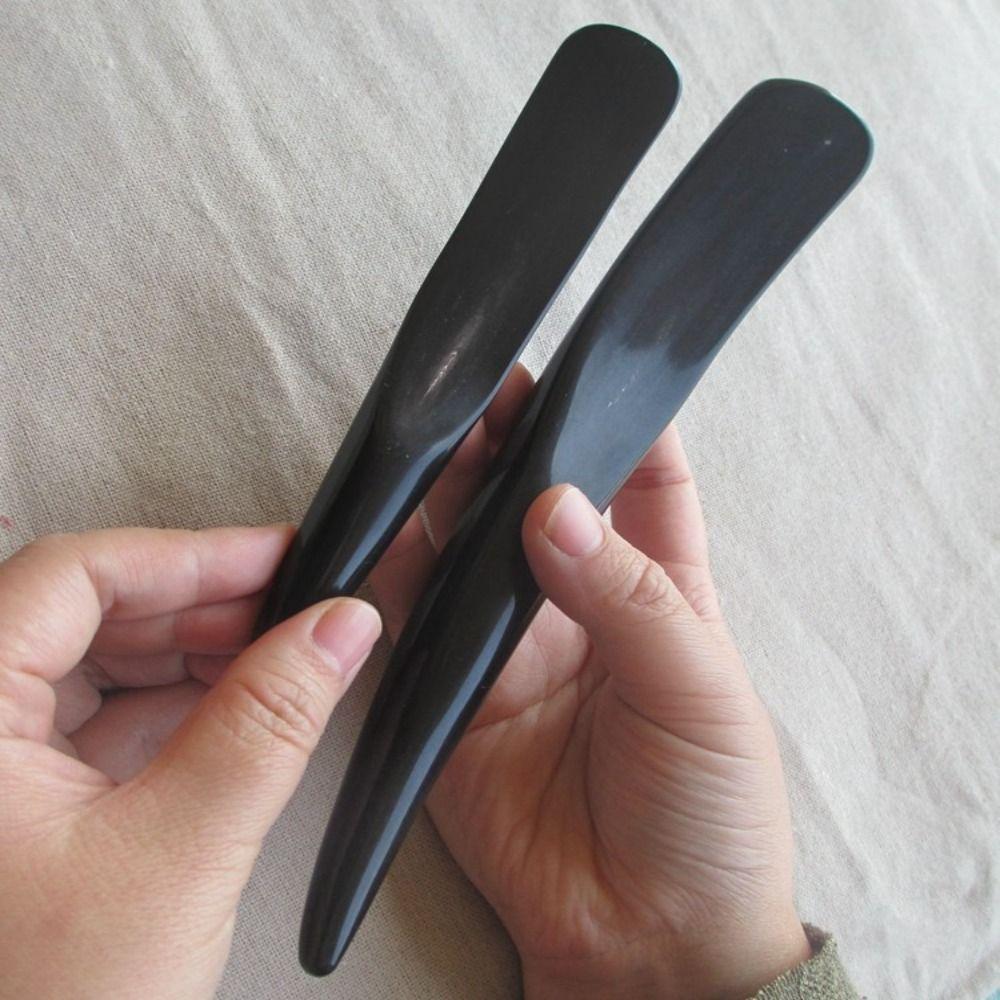 Relaxation Gua Sha Board Black Buffalo Horn Meridian Massage Stick Massage Scraping Bar  Women