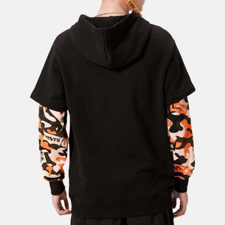 Levis FW22 Camouflage-Print Hoodie Herren Hoodies Schwarz A5186-0000