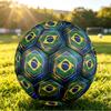 Brazil Football Printed Size 5 Soccer Ball Wear Resistant Standard Adult Training Football Fan Gift for Indoor Outdoor Match Sports