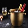 wine beer Cocktail cooler bucket black Gold Ice Bucket Beer Stainless Steel Wine Ice pail Cooler Box Bucket barrel KTV Bar tool