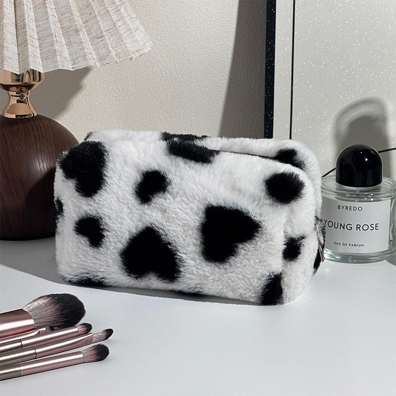 Borsa da Trucco Peluche Carina di Alta Gamma: Essenziale da Viaggio, Grande Capacità, Portatile e Stiloso