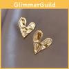 Elegant And Simple Gold Heart Shape Earrings For Women Trendy Jewelry Fashion