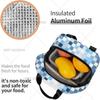 Blauer Pixel Männer Frauen Erwachsene Frohes Thanksgiving Halloween Lunchtasche Snacktasche für Arbeit Büro Outdoor Picknick Wasserdicht