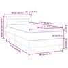 Box Spring Bed with Mattress Light Gray 80 X 210 Cm Velvet