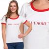 Women's Short Sleeve Cotton Top T-Shirt with the Inscription MORAJ XXL Patt2