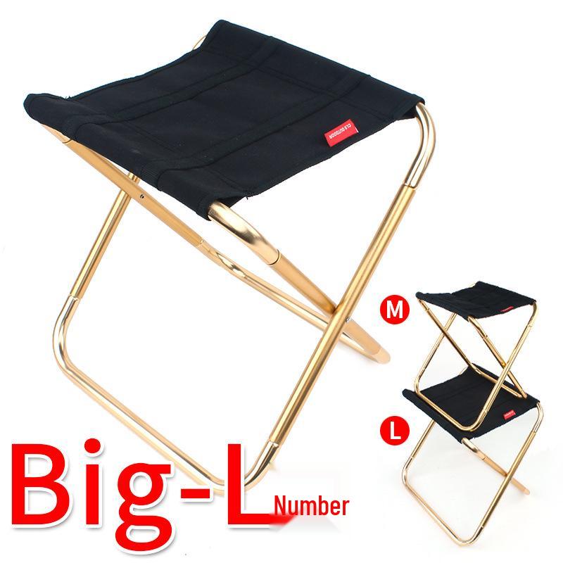 Large Portable 7075 Aluminum Folding Stool for Outdoor BBQ, Fishing, Camping, and More.