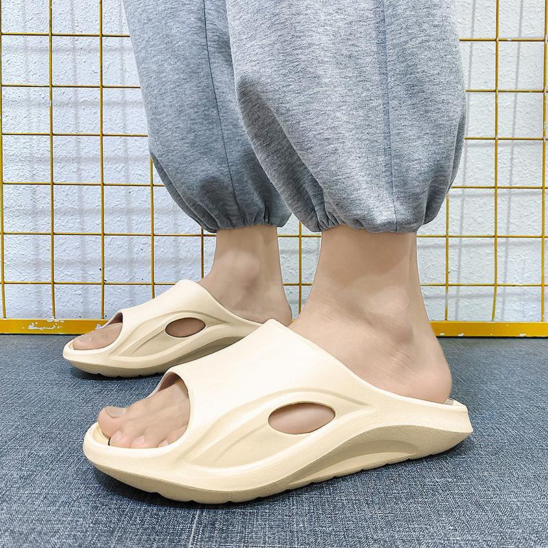 

Летние тапочки домашние ванная комната ванна водонепроницаемые нескользящие универсальные шлепанцы пляжная обувь пляжные толстая подошва прохладные тапочки 45