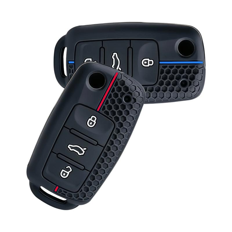Keychain Protect For VW Passat Jetta Golf 6 7 Polo Caravelle For Skoda Octavia A5 Fabia Seat Arona Ateca Silicone Car Key Case