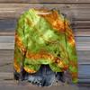 Women's Fashion Printed Long Sleeve Loose Round Neck Sweatshirt Top Fall