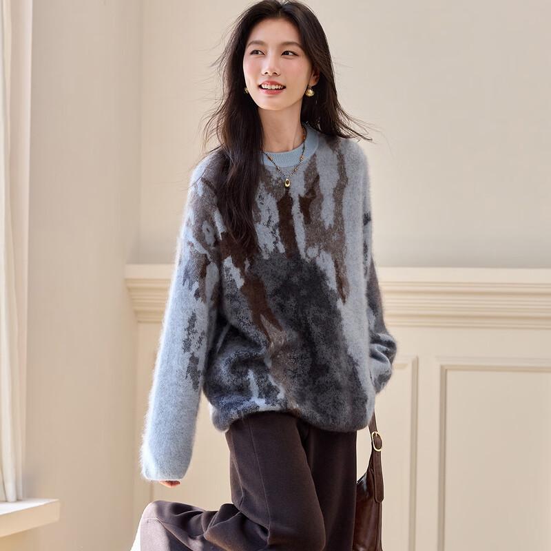 Женский свитер свободного кроя из смесового кашемира One Size