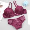 Sexy Gathering Bra Set Lace Fashion Comfortable Bra Skin-friendly Breathable Underwear