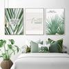 Nordic Decoration Green Plant Leaves Canvas Poster Quotes Wall Art Print Painting Decorative Pictures for Living Room Home Decor