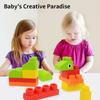 Baby Large Particle Soft Rubber Building Block Set, Children'S Diy Splicing Baby Educational Toys 0-3 Years Old