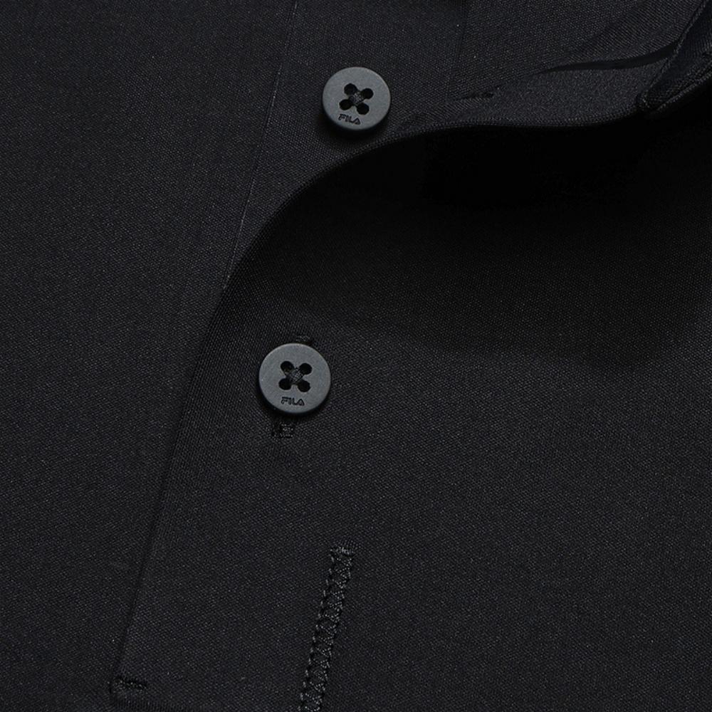 Fila Stylish Minimalist Casual Light Business Quality Versatile Comfortable Knitted Short Sleeve Polo Shirt Men Tops Black Blue F11M612106FBK