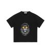 Crewneck T Shirt Black Lion With Sunglasses Print Casual Streetwear For Men