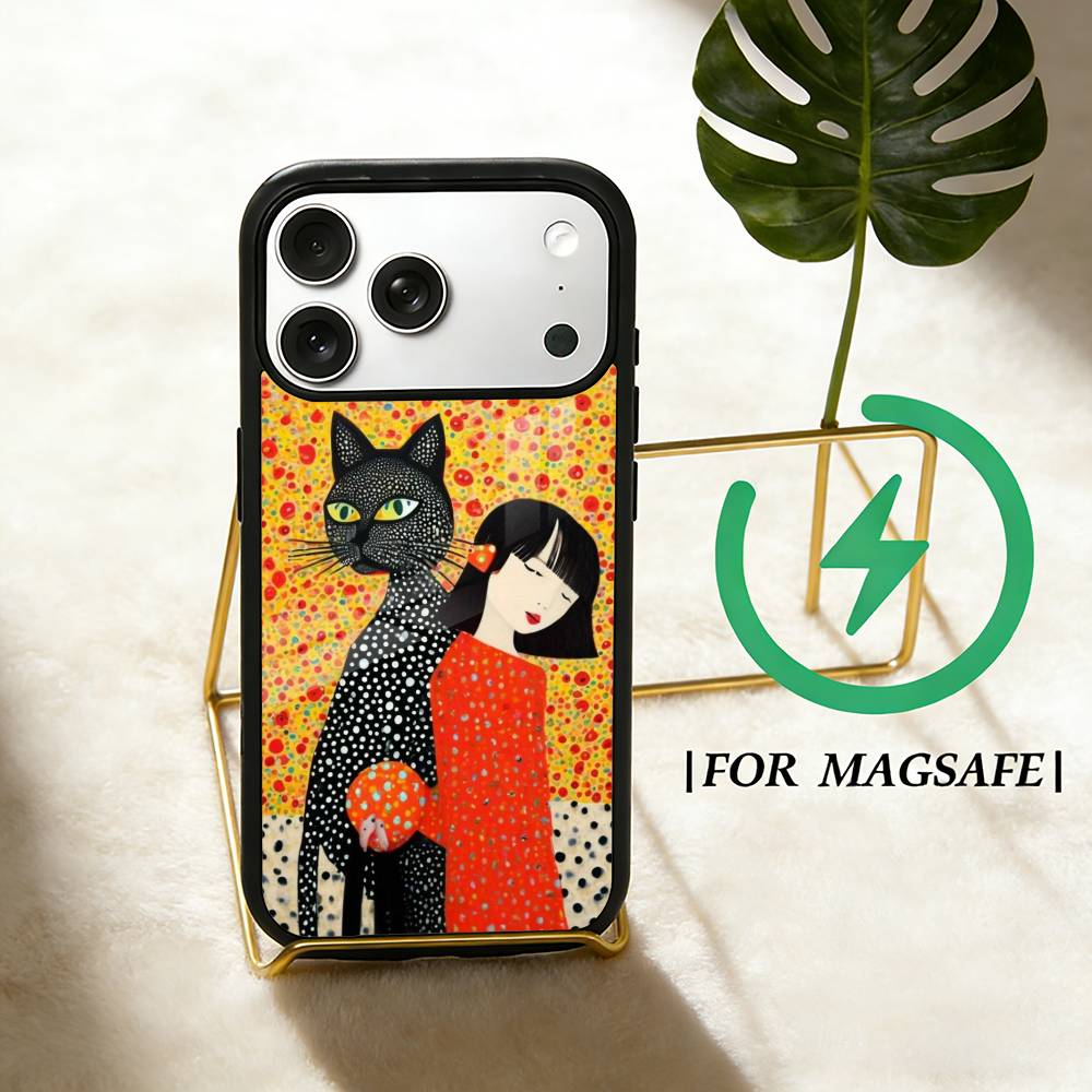 

искусство Яёи Кусамы Чехол для телефона для iPhone 17,16,15,14,13,12,Plus,Pro,Max для Magsafe Магнитная беспроводная зарядка iPhone12mini