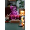 Gift For Valentine 3d Love Teddy Bear 16 Colors Decorative 16 Colored Led Lamp