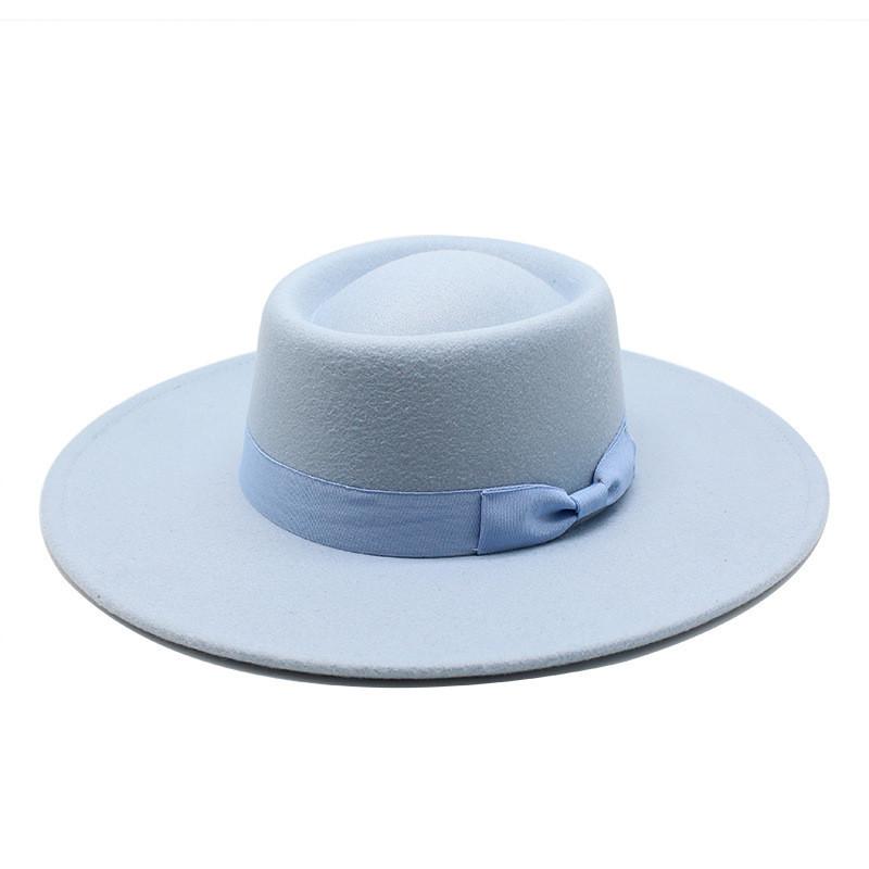 Wool Felt Fedora Hat For Men Women With Wide Brim In Classic Black For Formal Events
