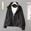 Women Spring Autumn Windbreaker Outerwear Korean Loose Casual Stand Collar Short Jacket Top