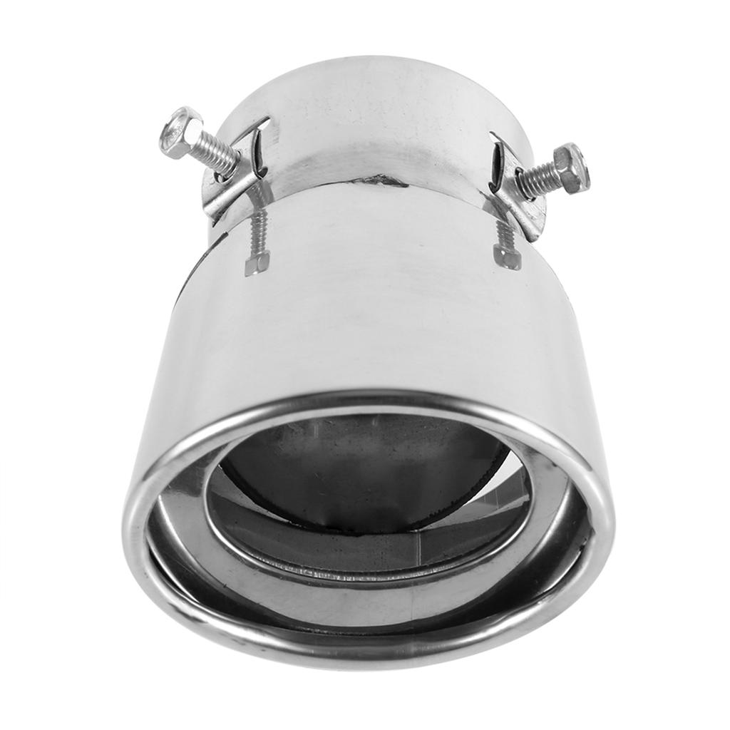 Rear Round Stainless Steel Auto Muffler Tail Pipe for Most Cars with Gently Curved of Diameter Between 38mm and 53mm Strong A