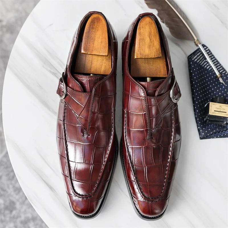 2024 Spring Autumn New Leather Shoes Men Low Top Pointed Shoes Fashion British Classic Style Business Dress Shoes Wedding Shoes