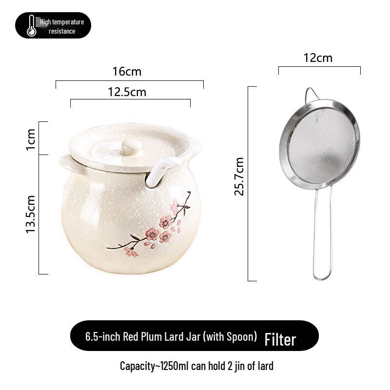 AIQIYIXUAN A1 Керамическая высокотемпературная банка для смальца и приправ