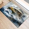 Large Eagle Head Digital Art Print Rug - Non-Slip, Machine Washable, Anti-Fatigue Polyester Carpet with Cloud and Mountain Desig