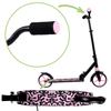 Black Pink Foldable City Scooter With Shock Absorber
