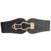 PU Leather Cummerbunds for Ladies Dress Sweater Stretchy Belts Fashion Elastic Waist Belt Women Wide Waistband Luxury Big Buckle