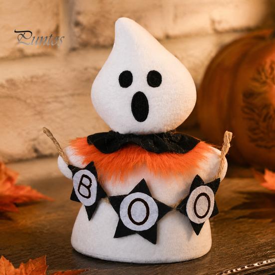 Soft Plush Ghost Dolls for Kids Halloween Faceless Ornament, Cute Cloth Fabric Ghosts Table Cozy Autumn Winter Home Decor Decoration, BOO Banner
