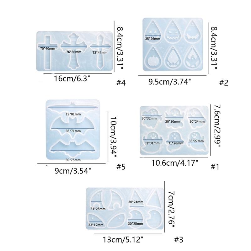 Halloween Earring Resin Mold Jewelry Casting Mold Silicone Pendant Mould Epoxy Resin Mold for Resin Jewelry DIY Crafts