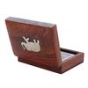 Shriji Crafts Wooden Playing Card Deck Holder Box with Elephant Design