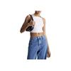 Calvin Klein Jeans Iconic Elastic Trim Fitted Crop Tank Top Women Tops Bright-White J20J223110-YAF