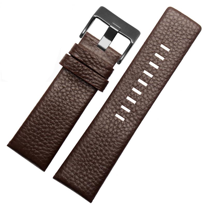 Genuine Leather Watchband for Diesel DZ1405 4323 4344 4427 7257 4283 Watches Pin Buckle Embossed bracelet 24 26 28mm Watch Strap