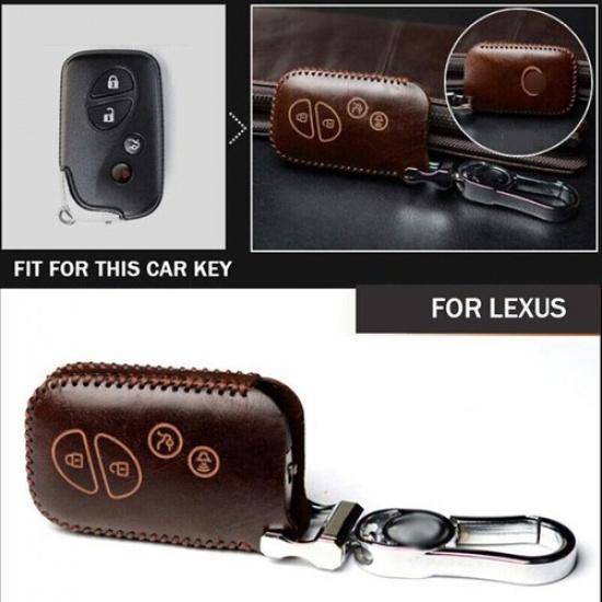 Klassiskt Läder Bilnyckelring Fodral Skydd För LEXUS ES GS IS LS LX RX CT 06-14