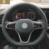 Coprivolante Personalizzato Per Volkswagen ID3 ID4 Crozz ID6X ID4X Touareg Cucito a Mano 3 Design Ausiliari Pelle Scamosciata