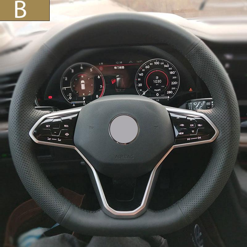 Coprivolante Personalizzato Per Volkswagen ID3 ID4 Crozz ID6X ID4X Touareg Cucito a Mano 3 Design Ausiliari Pelle Scamosciata