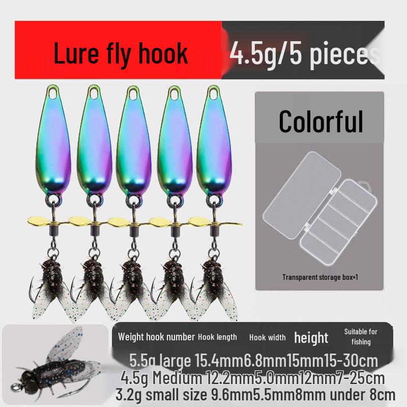 Propeller Spinner Fly Fishing Lure - Micro Soft Bait Hook for White Mouth Fishing