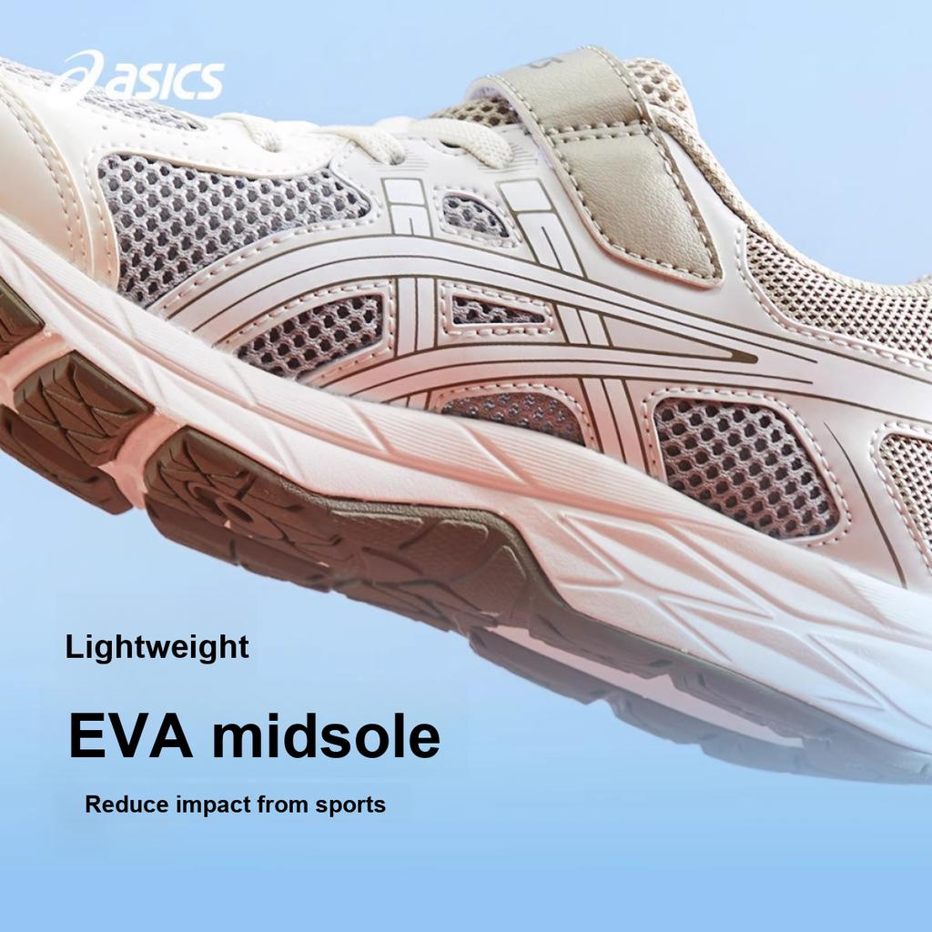 Asics Running Kids Comfortable Lightweight Breathable Durable Versatile Sports Test Exam Non-Slip Shock Absorbing Low-Top Running Shoes 1014A377-020