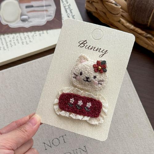 Autumn Retro Coffee Color Love Bow Hairpin Temperament All-match Children's Hair Accessories Side Bangs Hairpin Headdress